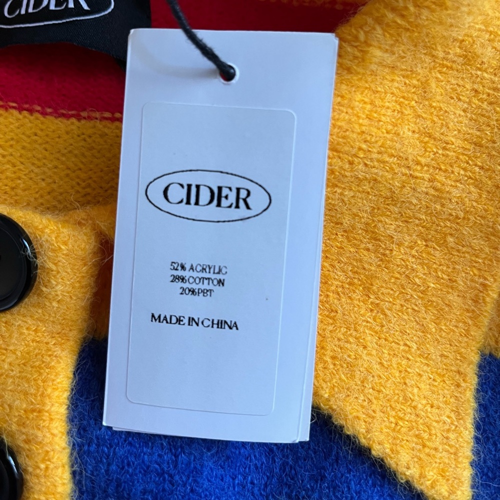 New women’s Cider sweater stripe short sleeve collar retro inspo.Large - Picture 7 of 12
